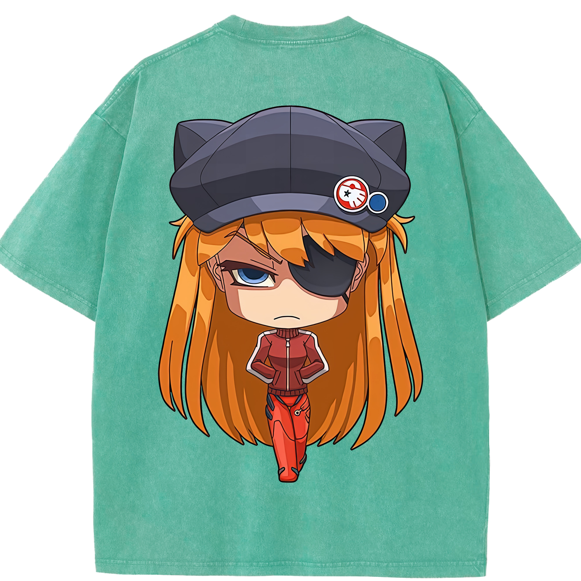 （画像用） EVA 新世紀エヴァンゲリオン 綿100% ヴィンテージ風 半袖Tシャツ（背面プリント）